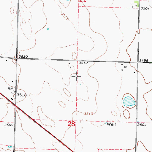 Topographic Map of Larrabee Airport, NE