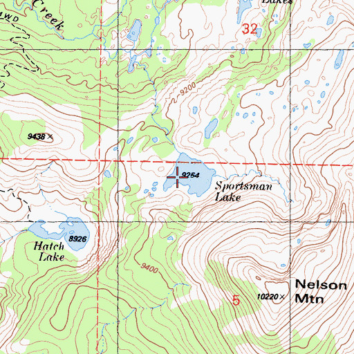 Topographic Map of Sportsman Lake, CA