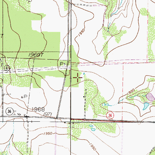 Topographic Map of Owen Field, TX