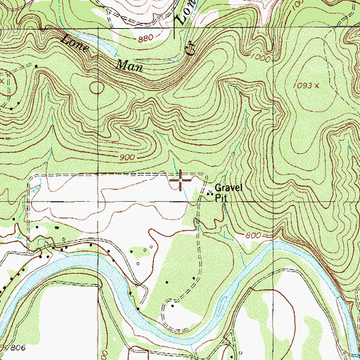 Topographic Map of Restoration Ranch Airport, TX