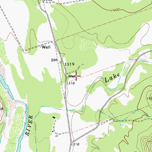Topographic Map of Fossil Creek Ranch Airport, TX