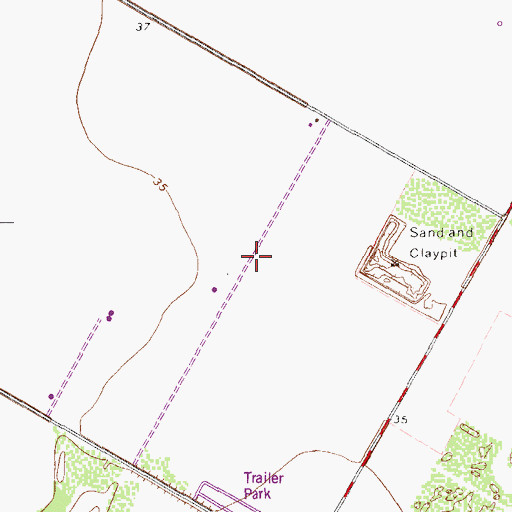 Topographic Map of Magee Airport, TX