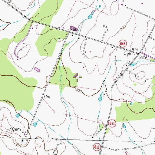 Topographic Map of Nova Turf Farm, VA