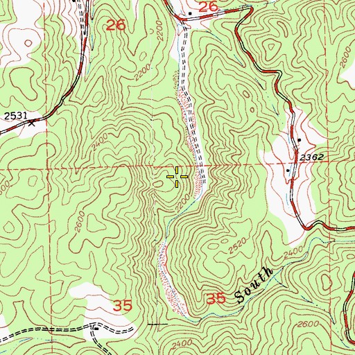 Topographic Map of China Hill Quarry, CA