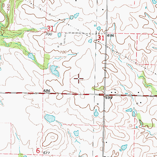 Topographic Map of Cherokee Ranch Airport, OK