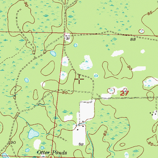 Topographic Map of Fort Atkinson Plantation Airpark, FL