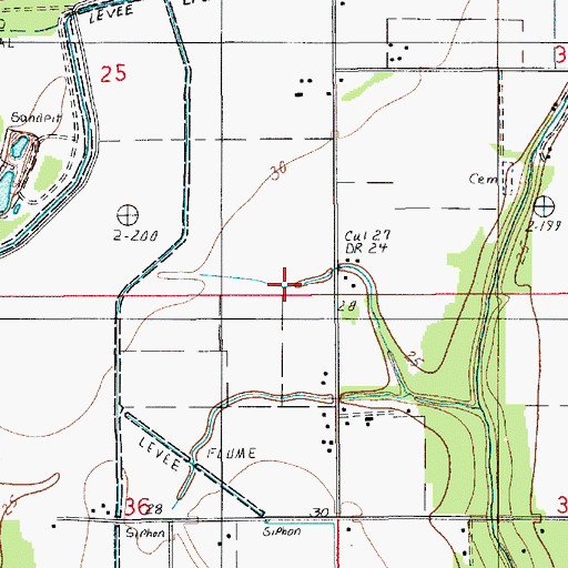 Topographic Map of Zaunbrecher Strip, LA