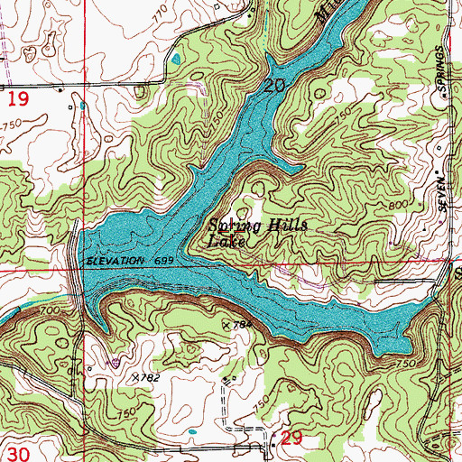 Topographic Map of Robinson Airpark, IN