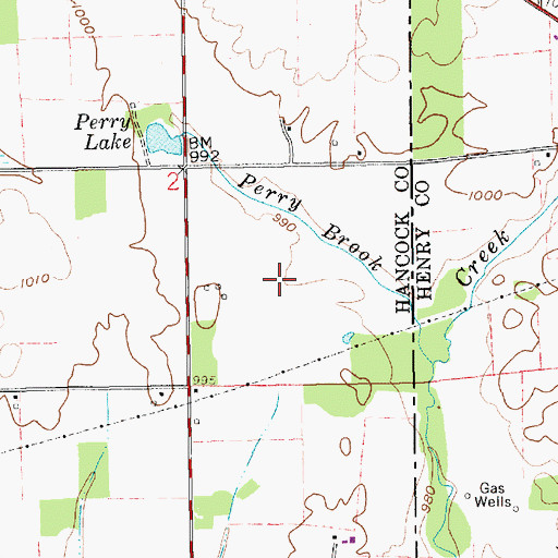 Topographic Map of Wallace Field Airport (historical), IN