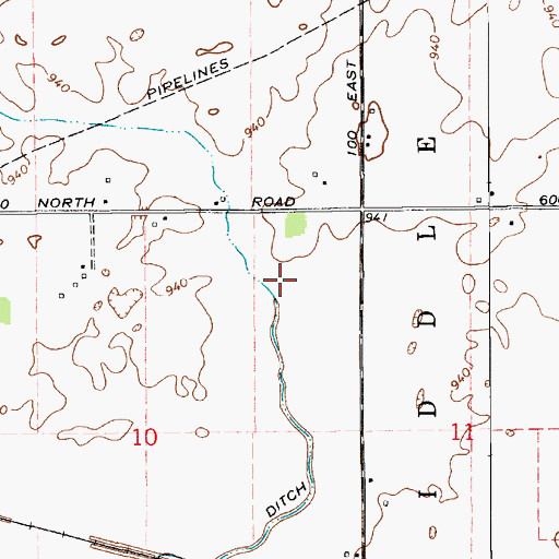 Topographic Map of Dunbar Field, IN