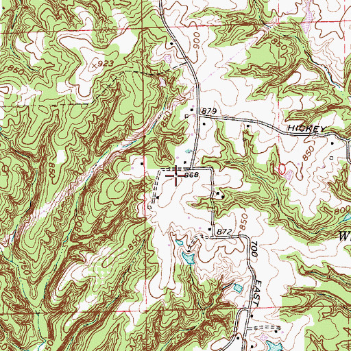 Topographic Map of Donica Field, IN