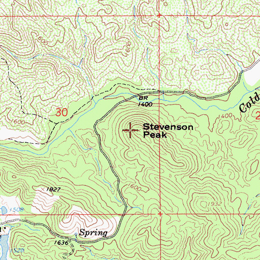 Topographic Map of Stevenson Peak, CA
