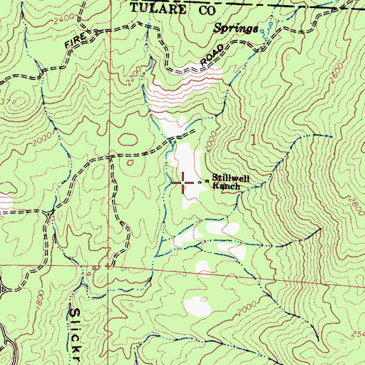 Topographic Map of Stillwell Ranch, CA