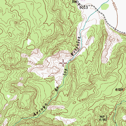 Topographic Map of Barranca Trail, NM