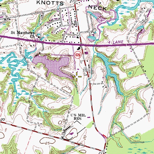 Topographic Map of Bennett's Creek Nursery, VA
