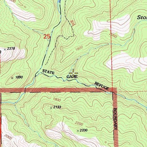 Topographic Map of Stone Corral Hollow, CA