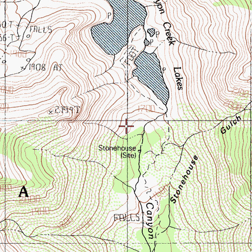 Topographic Map of Stonehouse, CA