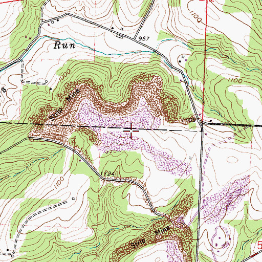 Topographic Map of Holmes County Landfill, OH