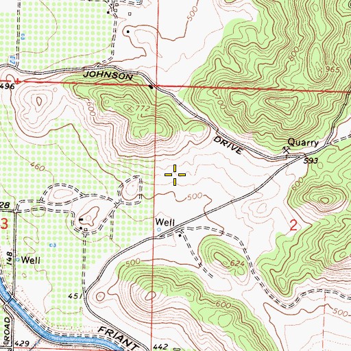 Topographic Map of Ledbetter Borrow Pit, CA