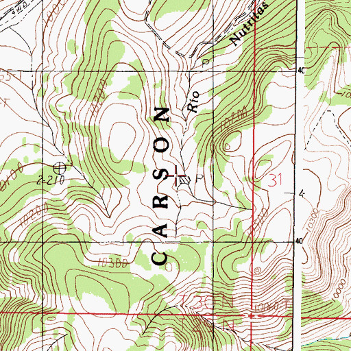 Topographic Map of Discovery Tank, NM