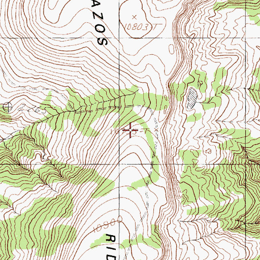 Topographic Map of Brazos Ridge, NM