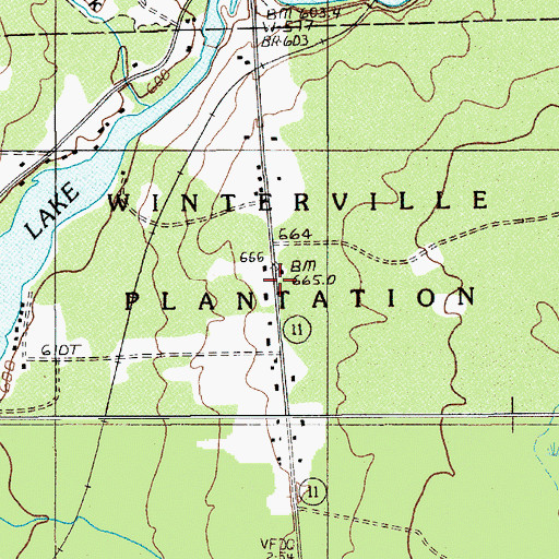 Topographic Map of Longfellow Cemetery, ME
