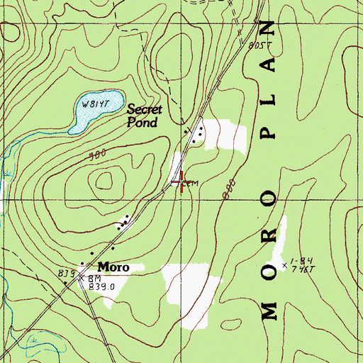 Topographic Map of Darling Cemetery, ME
