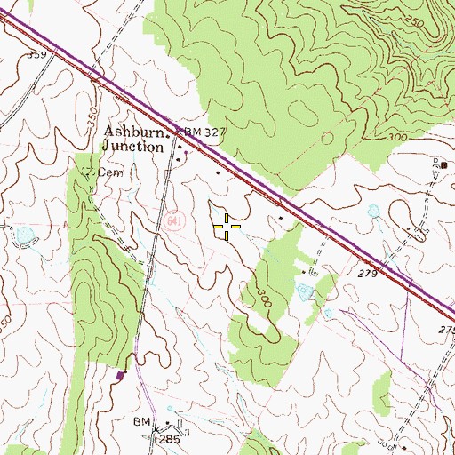 Topographic Map of The Community Church, VA