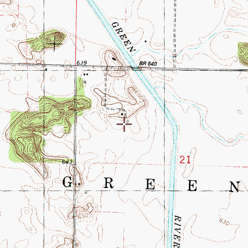 Topographic Map of Woodley Aerial Spray Airport (historical), IL