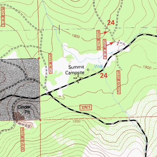 Topographic Map of Summit Camp, CA