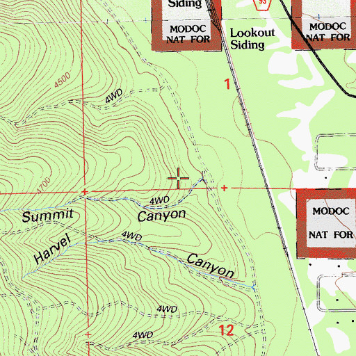 Topographic Map of Summit Canyon, CA