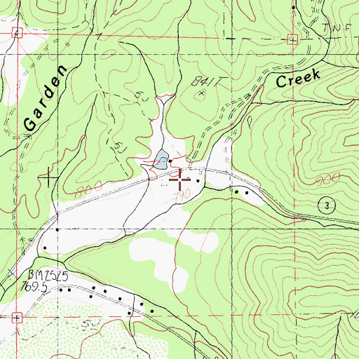 Topographic Map of Summit Creek, CA