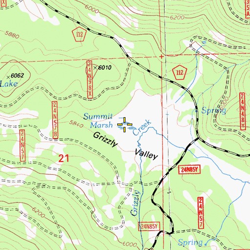 Topographic Map of Summit Marsh, CA