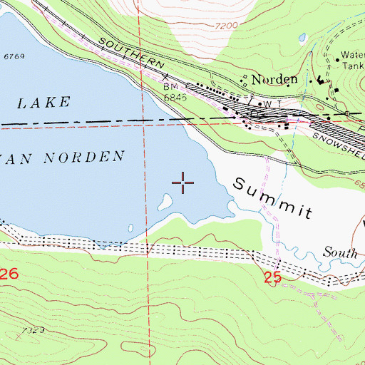 Topographic Map of Summit Valley, CA