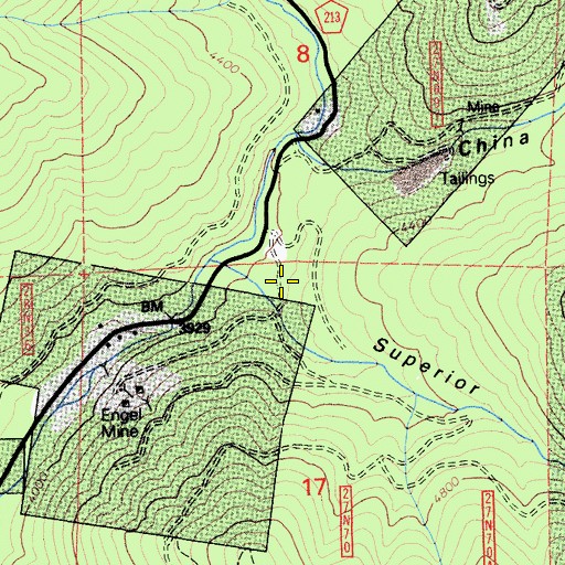 Topographic Map of Superior Ravine, CA
