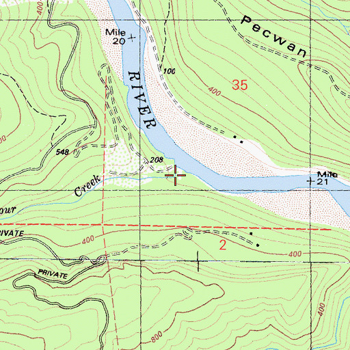 Topographic Map of Surpur Creek, CA