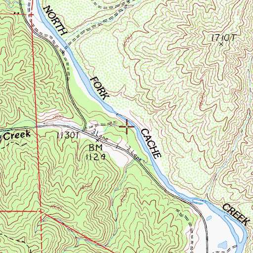 Topographic Map of Sweet Hollow Creek, CA