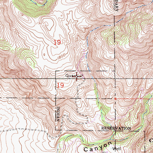 Topographic Map of McGee Quarry, CA