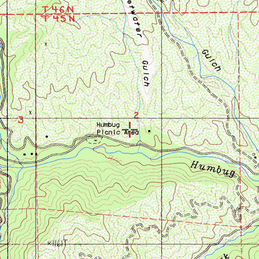Topographic Map of Sweetwater Gulch, CA
