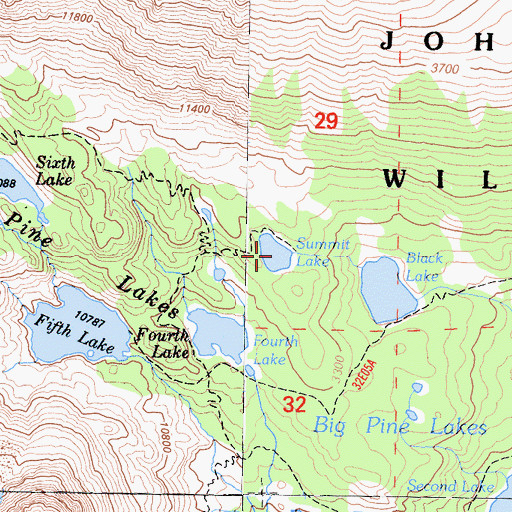 Topographic Map of Summit Lake, CA