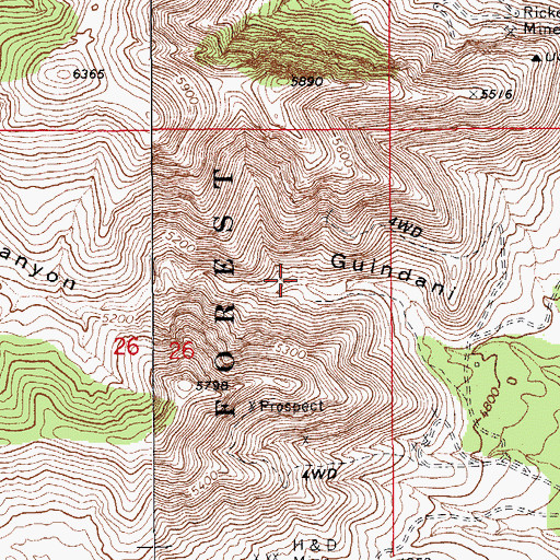 Topographic Map of Box Artesia Well, AZ