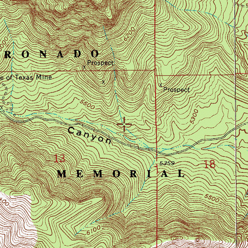 Topographic Map of Cave Trail, AZ
