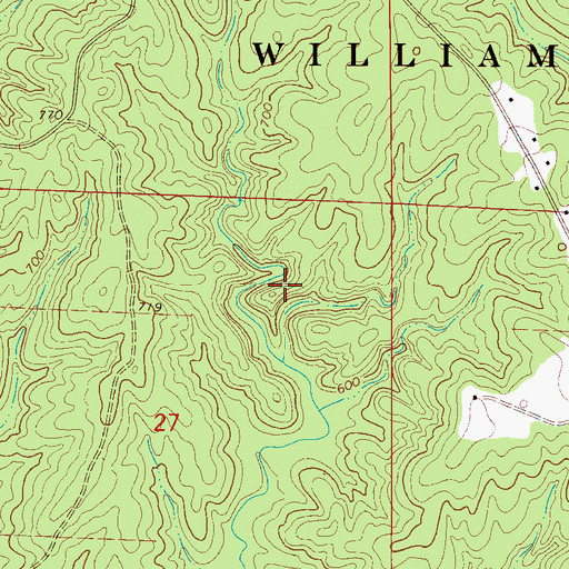 Topographic Map of Bald Rock, AL