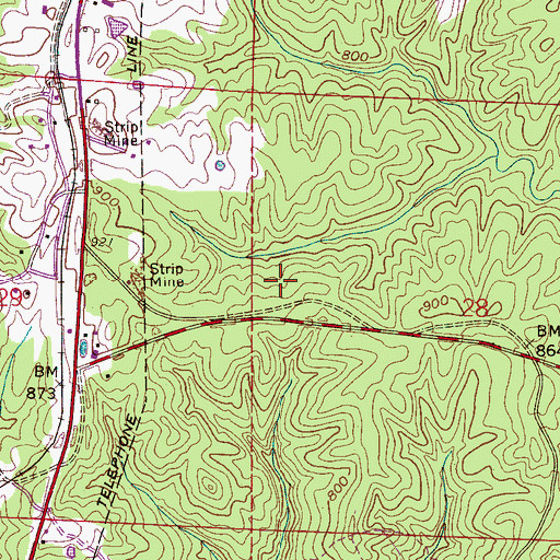 Topographic Map of Batts Nest (historical), AL