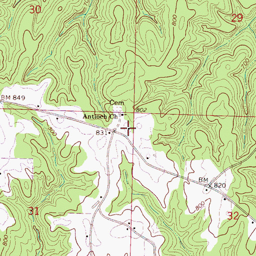 Topographic Map of Gray (historical), AL