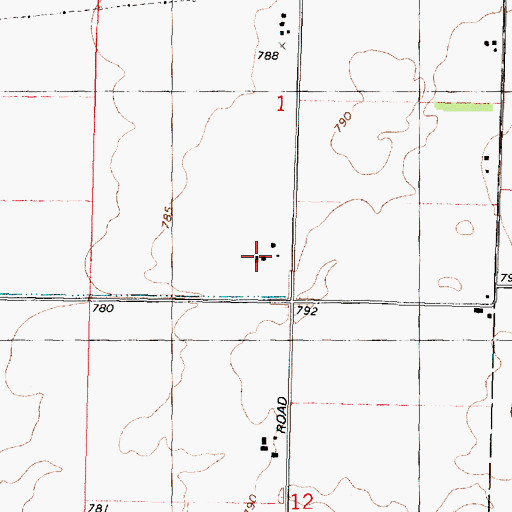 Topographic Map of Ackland Farm, IL
