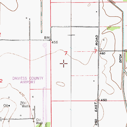 Topographic Map of Craig Bar, IN
