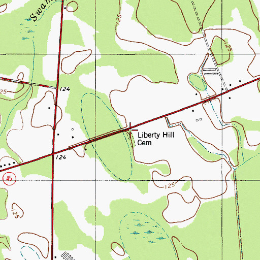 Topographic Map of Felder Cemetery, SC