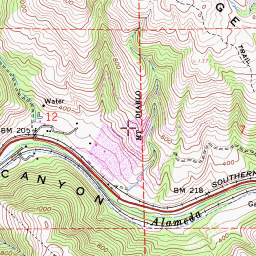 Topographic Map of Niles Canyon Road Pit, CA