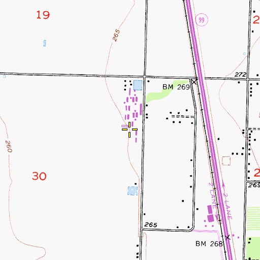 Topographic Map of Four J Farms Dairy, CA